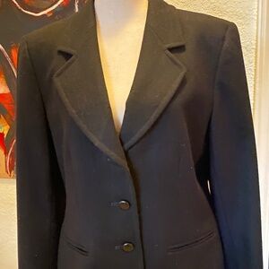 Pendleton Black Wool Three Button Blazer